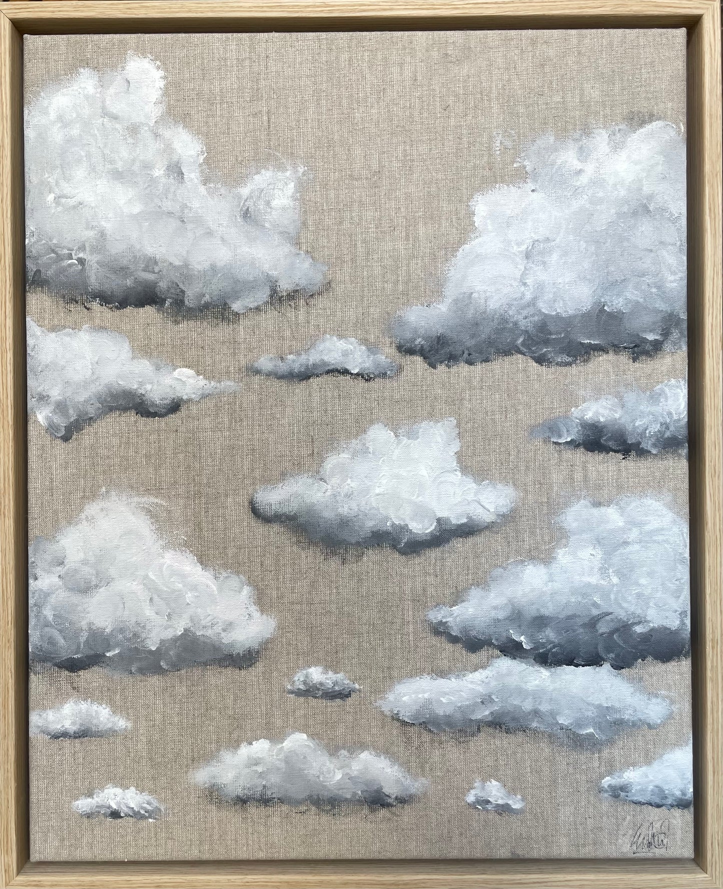Dun - with an oak frame