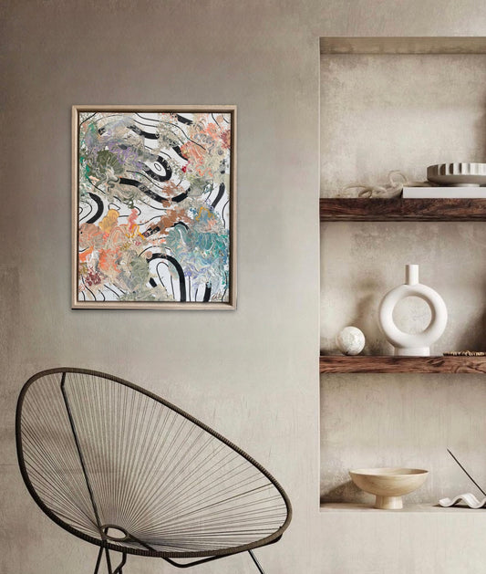 Kraft - with an oak frame