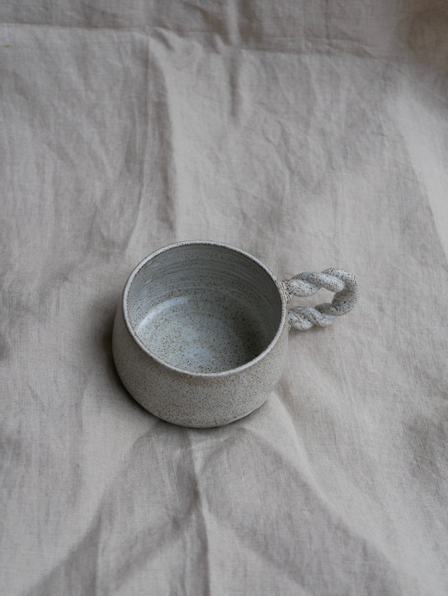 White Twisted Cup