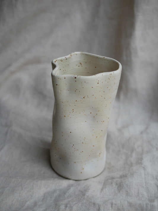 Happy little accidents vase white matte