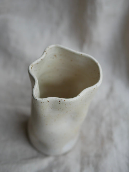 Happy little accidents vase white matte