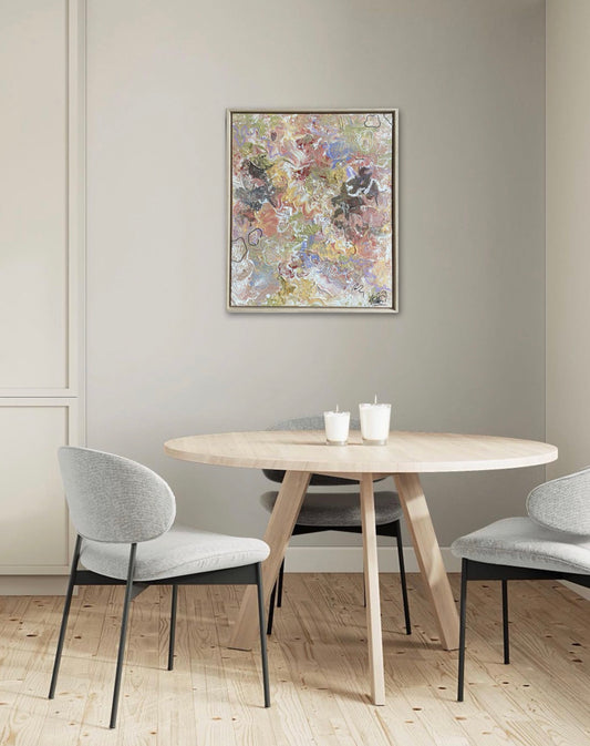 Karamell - with an oak frame