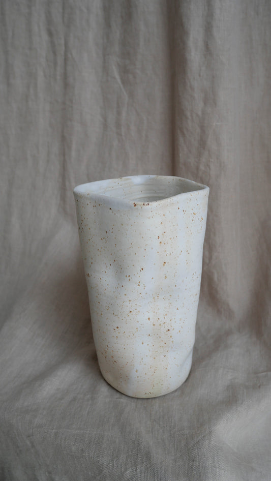 Happy little accidents vase white matte