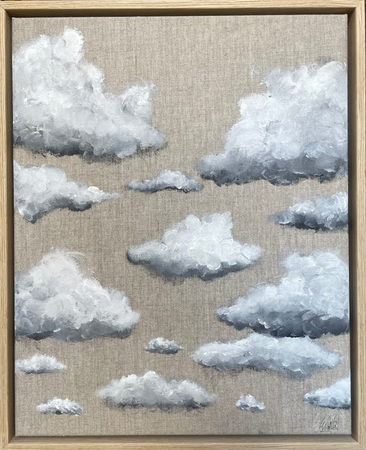 Dun - with an oak frame