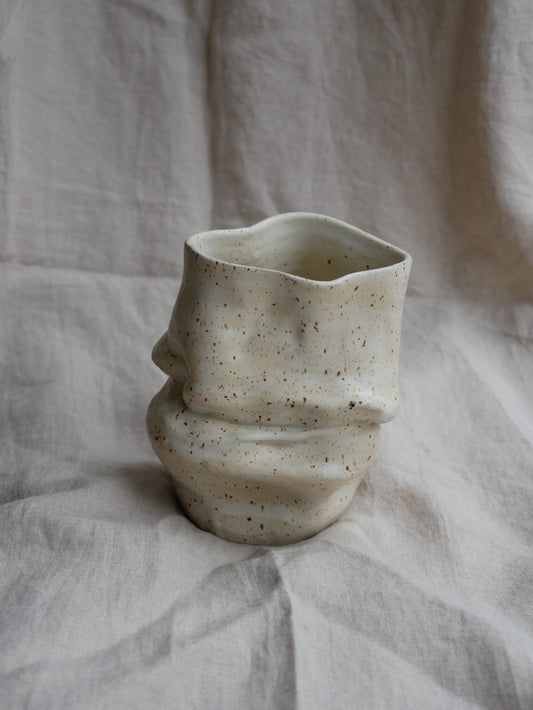 Collapse Vase Beige