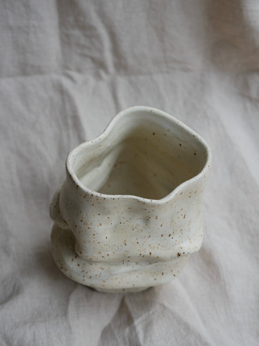 Collapse Vase Beige