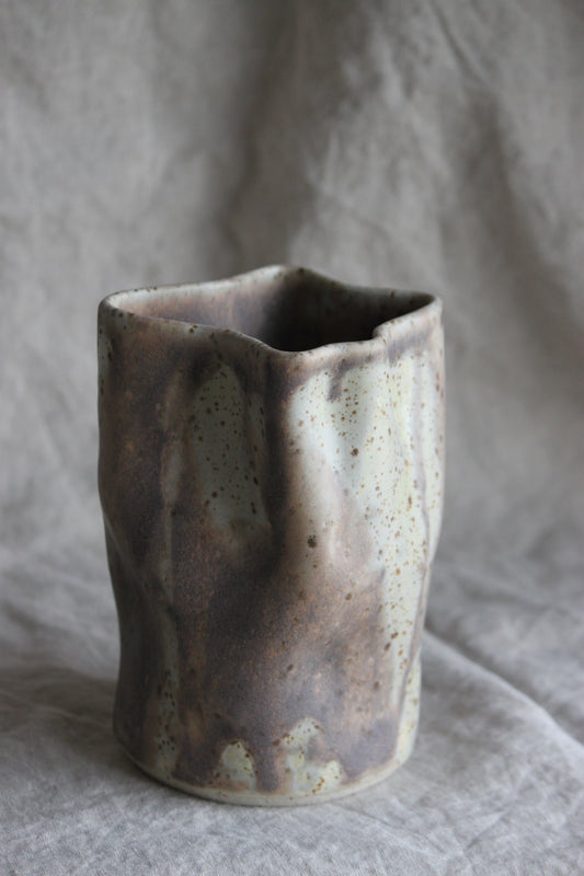 Happy little accidents vase green